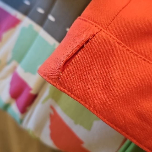 Vibrant Orange Cropped Jeans for Women - Picture 10 of 13